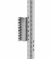 Metric Rack Angles Metric U-Shaped Rack Angles are available with square holes spaced vertically in 25-mm increments to accept metric or English cage nuts.