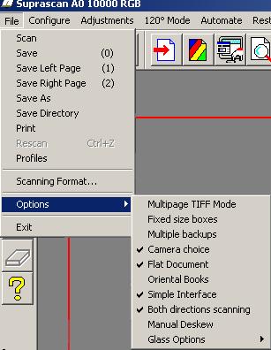 3.4.12 Menu bar functions 3.4.12.1 The «File» menu The file menu The Save as function is used to set the path and file name before saving.