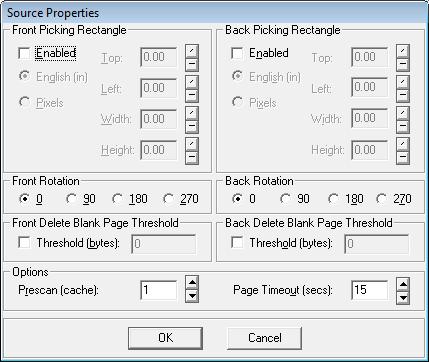 Options when you click Options, the Source Properties screen will be displayed. Selecting Options in VCDemo is an example of how an application uses post VRS image processing.