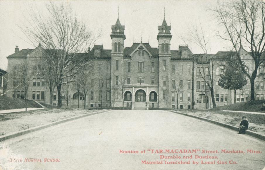Next Steps Old Main Postcard, Mankato State Normal School, 1908 Hired Digital Initiatives