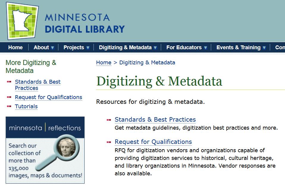 Standards MDL Adopted from CDP < Digital Imaging Best Practices < Digital Audio Best Practices MDL Created/Co-created