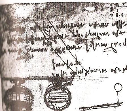 Examples of deletions (crossed out) in Leonardo's