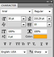 6. Select "Horizontal Type Tool" and type " Lovely Hot Summer " in the white area. (A new text layer should be created.) 7. Open character panel : [ Windows ] [ Character ] 8.