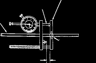 Start with the set up gauge at the right end of the reel. Loosen the wing nut on the indicator stop bar, holding the indicator rod firmly against one blade. See FIG. 49.