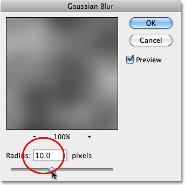 Go up to the Filter menu, choose Blur, and then choose Gaussian Blur: Go to Filter > Blur > Gaussian Blur.