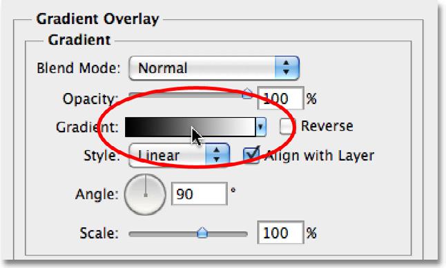 Step 13: Add A Gradient Overlay Layer Style Click directly on the words Gradient Overlay in the left column of the Layer Style dialog box.