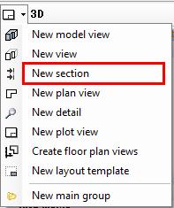 CREATING A SECTION In the Views Manager select NEW SECTION from the dropdown menu.