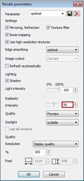 Open the visualisation settings on the toolbar in the lower left corner.