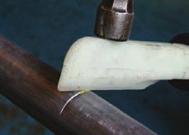 Clean and degrease the lead sheaths using approved solvent wipes. Use a Chinagraph pencil to mark the lead sheaths at the removal point as indicated on the relevant jointing instruction.
