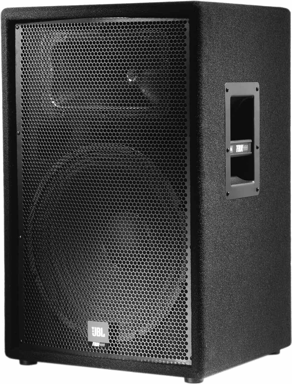 trapezoidal, 15" speaker system for use in live sound, dance music, and speech reinforcement. As with all JRX100 speakers, it s equipped with components built in our Northridge, California factory.