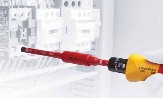 combination with the slimtorque VDE bit holder and slimbits offer controlled tightening of screws with simultaneous user safety for electrical