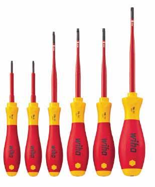 Wiha SoftFinish electric slimfix. The safe and comfortable insulated VDE screwdriver. SoftFinish electric slimfix set. Displays.