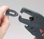 optimally positioned wire cutter enables effortless cutting of multi-wire conductors to 10 mm² / 8 AWG.