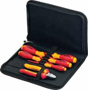 Wiha VDE application sets. The right tool for any application. VDE application sets. VDE application sets. 9300-018 Electrician's toolbag, 6 pcs. Design: High quality tools in a practical toolbag.
