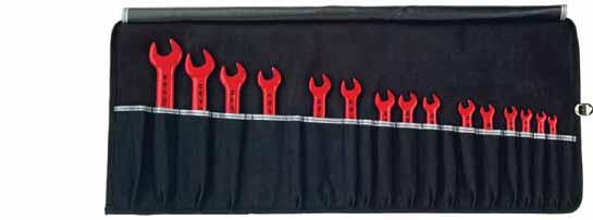 www.wiha.com Insulated tools. Insulated tools. 5590N T15 Insulated single-sided open-end spanner set, 15 pcs. Standards: DIN 7446. Manufactured according to EN/IEC 60900:2004.