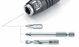 Application: Whenever the bit needs a secure and zero-play hold. Optimised for the use of drill bits. Ideal for Torx bits.