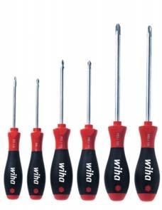5x150 311 PH1x80 PH2x100 302 HK6 01 SoftFinish slotted/ Phillips/ Pozidriv screwdriver set, 6 pcs. Round blades. Application: Especially for dry and general applications.