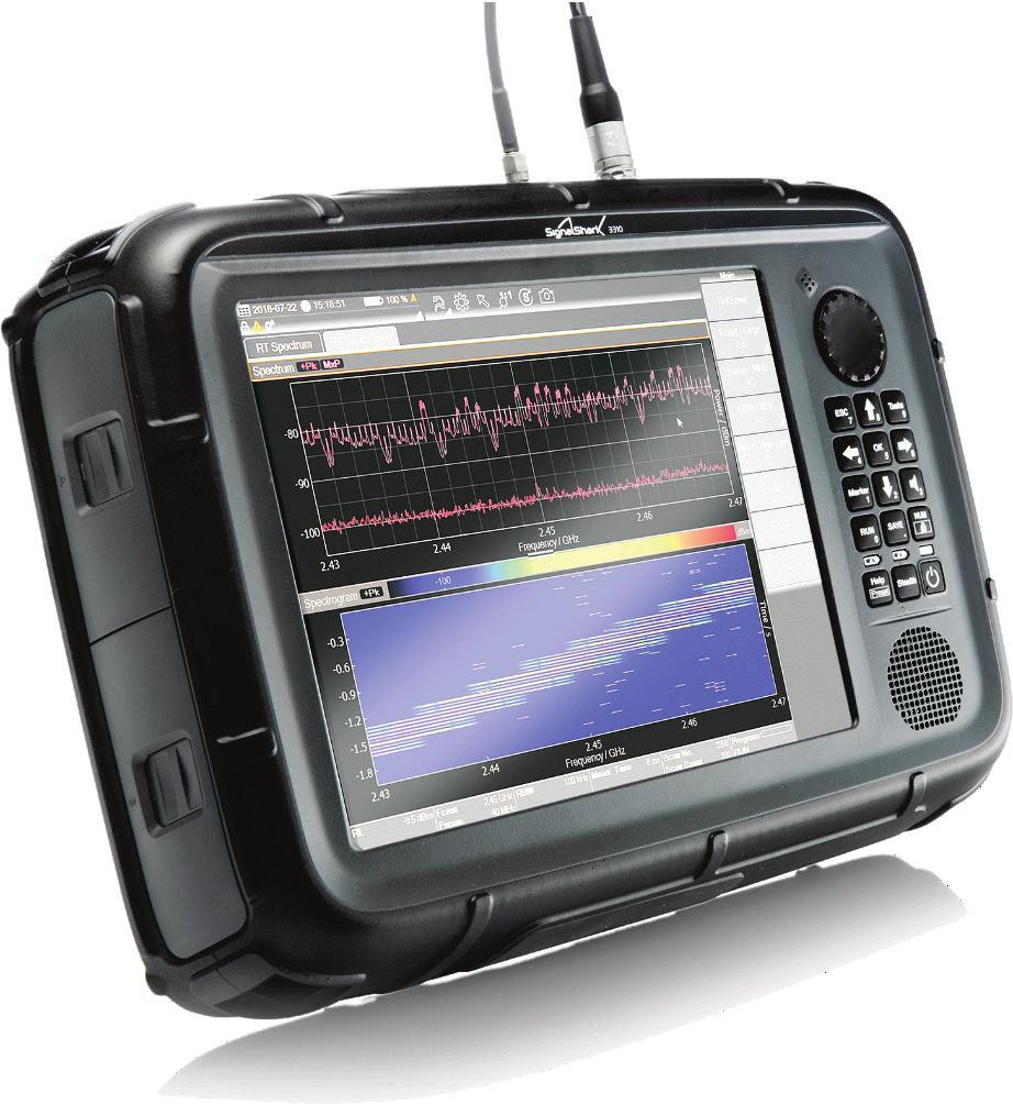 SignalShark Real-Time Handheld Analyzer Real-Time Handheld Analyzer SignalShark, for the Detection, Analysis, Classification and Localization of RF Signals between 8 khz and 8