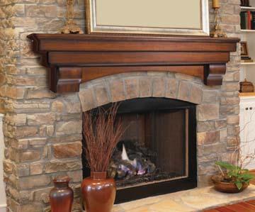 You have the option of installing just the shelf, the shelf with corbels, or the complete combination of shelf, corbels, and arch. 495 Auburn with shelf only shown in 48 length, No.