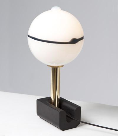 Sphere Table Lamp Cast iron & Bohemian