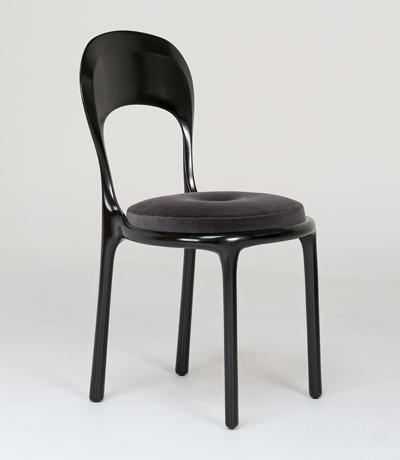 Chairie Chair Lacquered beech wood - Velvet