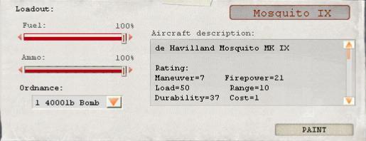 If you are flying one of the Mosquitos in the fighter-bomber campaign and suddenly find yourself assigned to fly a Spitfire, you will have to wait until you have acquired sufficient prestige points