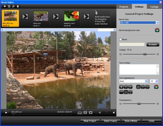 4. Take Snapshot Select a video to play. While the video is playing click the Take Snapshot bottom toolbar button to capture a photo snapshot from the video.