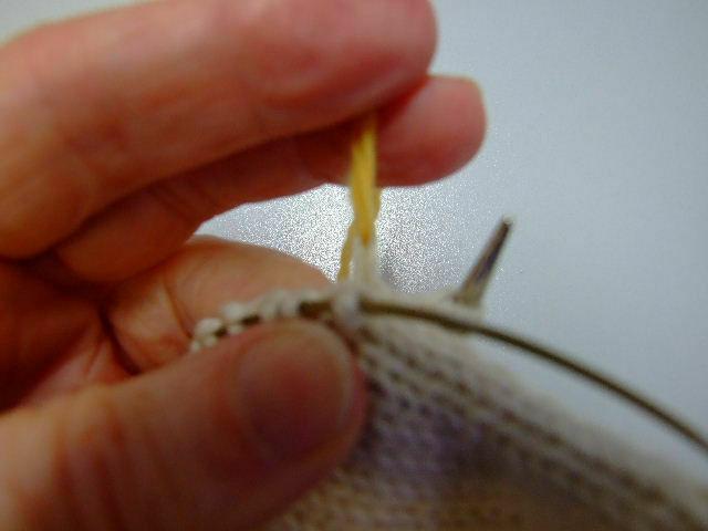 l 1, K 18; slip last N-st as before. lip the tip of you RN under the purl bar of the st held on the yarn to your left.