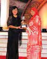 She received the award during the Official Awards Presentation Ceremony and Gala Dinner at Shang-ri La Hotel, Kuala Lumpur.