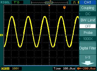 3. Probe Attenuation Setting When using a probe, the oscilloscope allows you to select the attenuation factor for the probe.