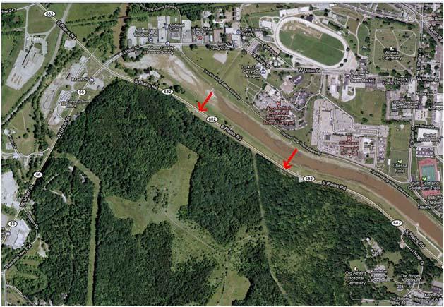 Figure 10. Location of SR-682 test section For this test, procedures similar to those used for the US-30 site were followed. A 200ft (60.96 m) section of pavement at approximately mile point 1.