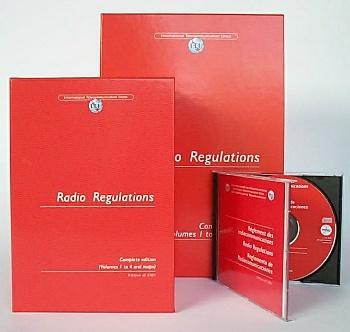 treaty status: Radio Regulations (RR) 4 volumes (~2000 pages); ITU-R Recommendations incorporated