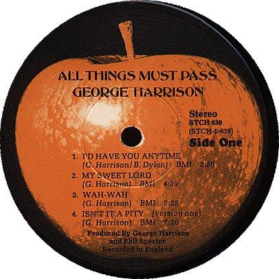 16 George Harrison My Sweet Lord - All Things Must Pass 70 This was the major smash hit of the album by Christmas 1970.