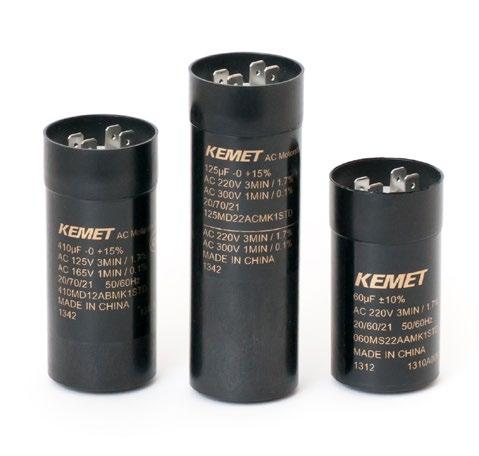 AC Motor Start Aluminum Electrolytic Capacitors MS/MD Series, +60ºC/+70 C Overview KEMET's MS/MD Series of aluminum electrolytic capacitors are designed for itermittent duty only and capable of