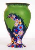 vases, pattern 2950, shape 167-700 Lot 356: pair of 24cm (9½ ) flow blue & gilt CHRYSANTHEMUM