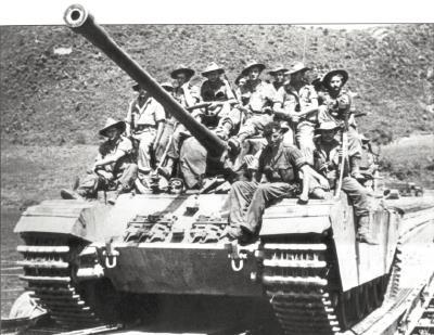 During the Second World War, tanks made