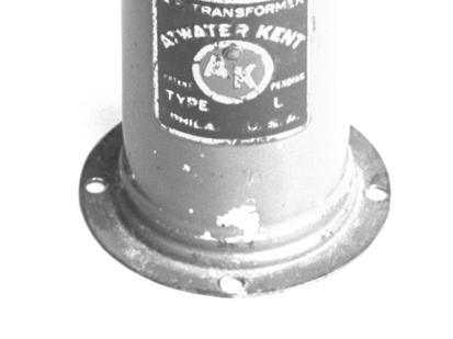 (Continued from page 1) The Audio Transformers The Type F audio transformer, part number 3509, shown on page 1, was the second radio part produced by Atwater Kent (variometer # 3488 was the first).
