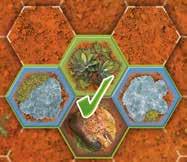 They choose the tile sides they want to use and immediately place the tiles on the hexes of their choice. They do it until all terrain is placed.