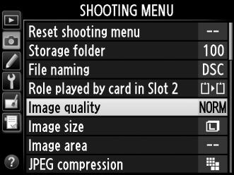 Image Quality and Size Together, image quality and size determine how much space each photograph occupies on the memory card.