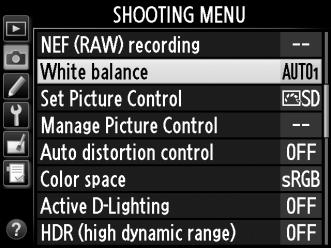 Choosing a Color Temperature When K (Choose color temp.) is selected for white balance, color temperature can be selected by pressing the L (U) button and rotating the subcommand dial.