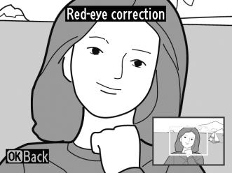 Note that red-eye correction may not always produce the expected results and may in very rare circumstances be applied to portions of the image that are not affected by red-eye; check the preview