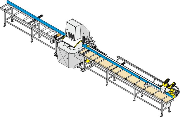 Customize the saw to your needs Infeed bench The SP720 is extremely versatile as it can be connected to machines such as stackers, pickers, splicing presses and milling machines.