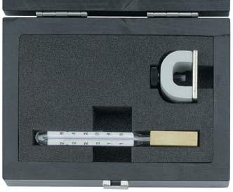 4800142 Maintenance Set 424 The most important equipment for inspecting and maintaining gage blocks Delivered in a wooden case. Order no. 4800130 Dia. Thickness Flatness deviation Order no.