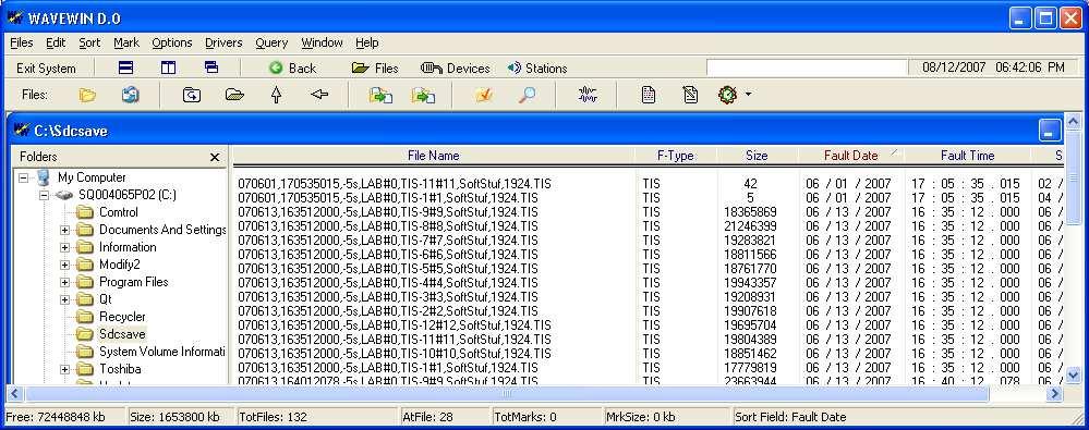 Chapter 3: Viewing Data Files Figure 3.2 - Wavewin Repository Folder 3.