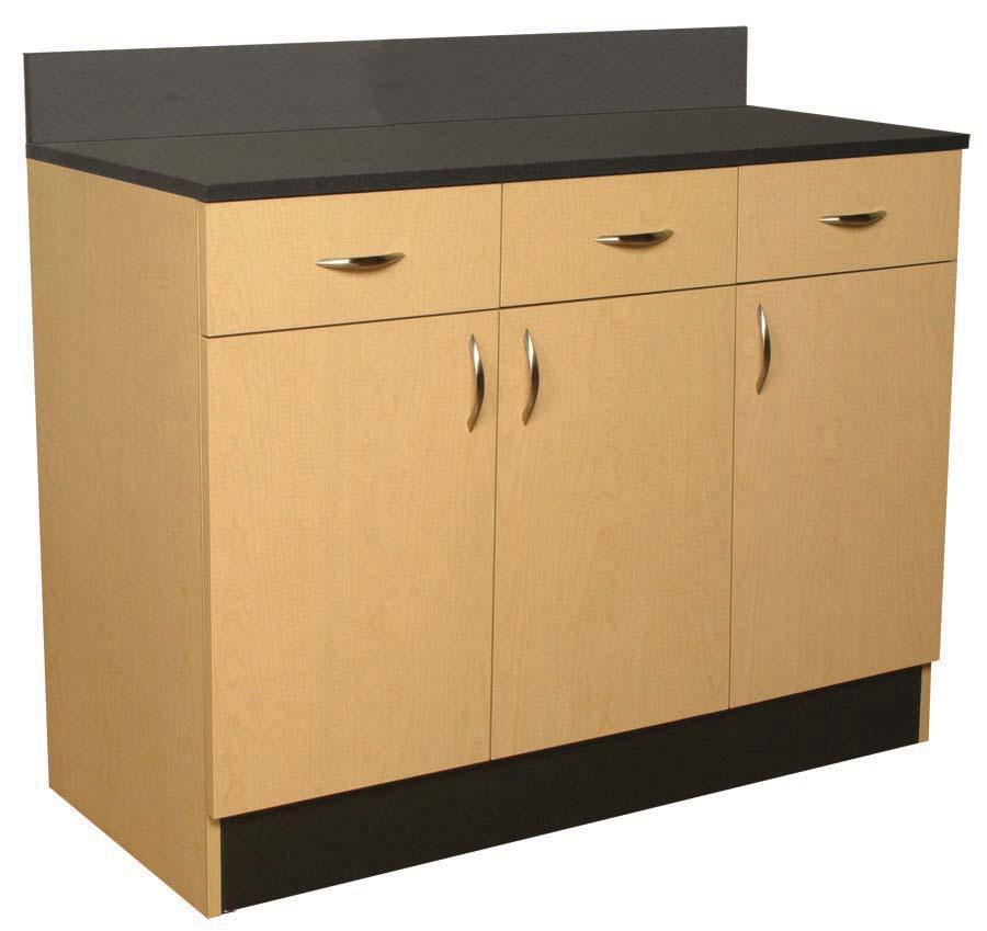 Specifications: Organizer 32" Base Cabinet w/ two drawers and storage cabinet w/ adjustable shelves. 32"W x 21"D x 36"H.