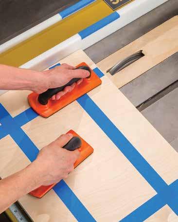 cut through the top of the material. To avoid serious injury, always use push blocks. > Cutting height must be reset every time there is a change in blade configuration or material thickness.