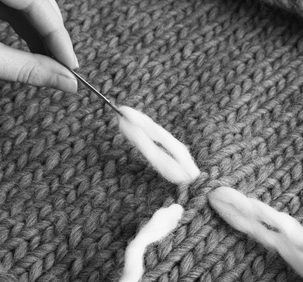 6. Complete the stitch by inserting the