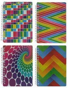 BOOK 100 Page A5 Wiro Bound 210 x 148mm Assorted