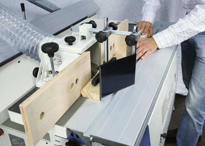 Genius machines also have saw-planer fences with an anodized aluminum extrusion and a support with