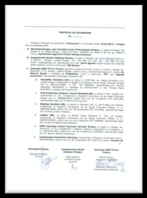 Semnarea Protocolului de colaborare între parteneri: 24 Feb.